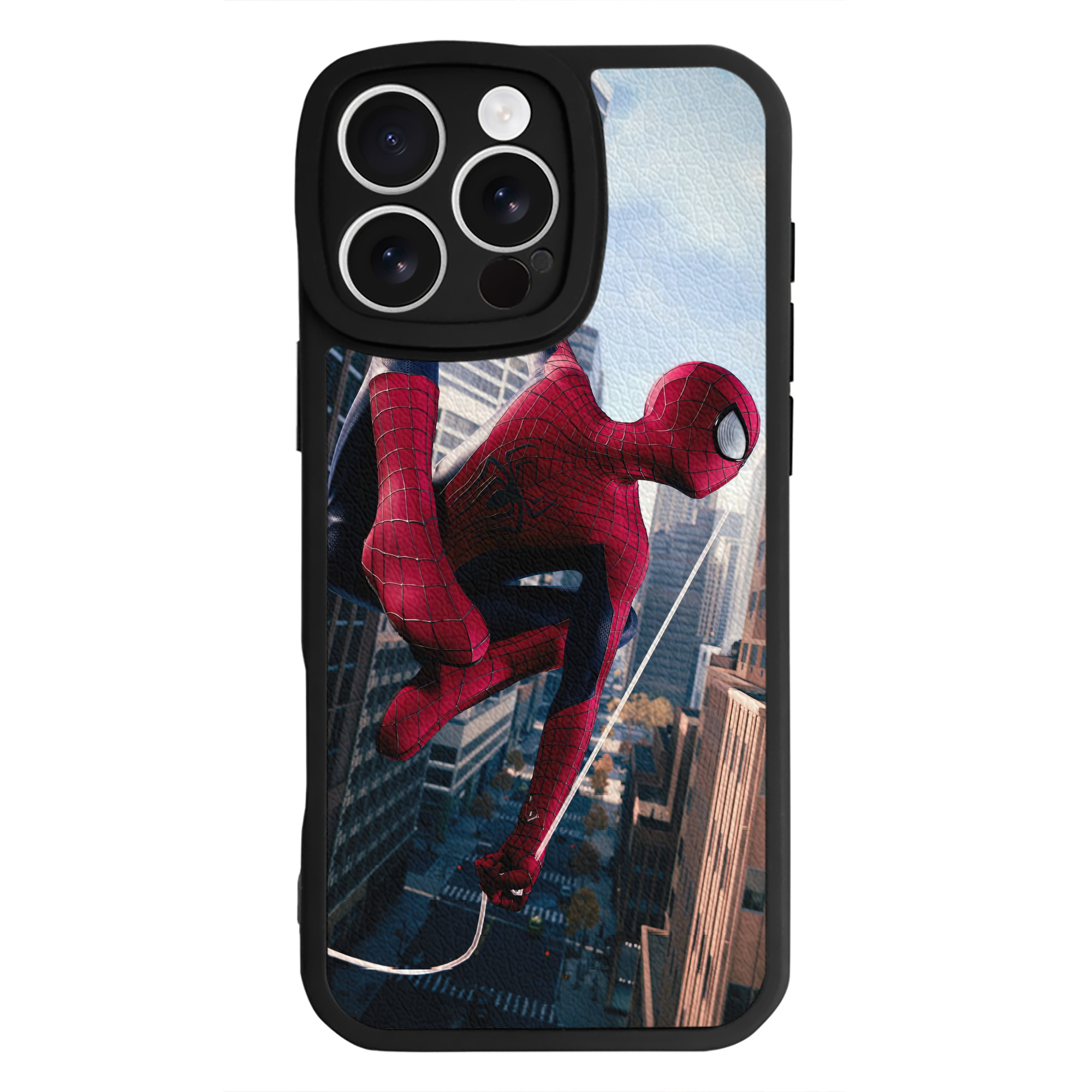 （画像用） Spider Man スパイダーマン 【iPhone 16シリーズ対応】シリコンスマホケース（レザー調） 材質：シリコン